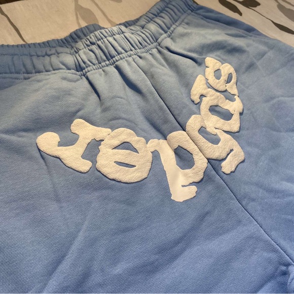 Spider "Sky Blue" Sweatpants Size S - Picture 2 of 3